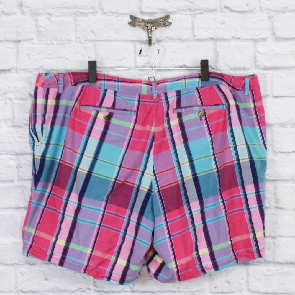 LIZ CLAIBORNE Pink Paid Jackie Fit Shorts Size 24 - Picture 4 of 12